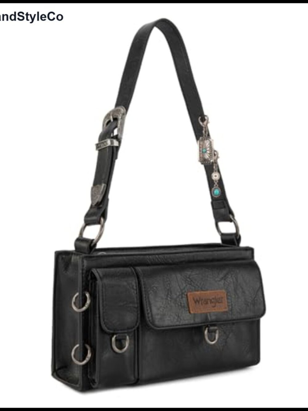 Y2K Western Mini Shoulder Bag Hobo with Detachable Charms
